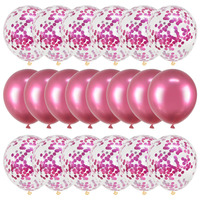 20 sztuk balon w kolorze różowego złota zestaw konfetti metaliczne balony urodziny dekoracja na przyjęcie ślubne rocznica Globals Baby Shower balon 4